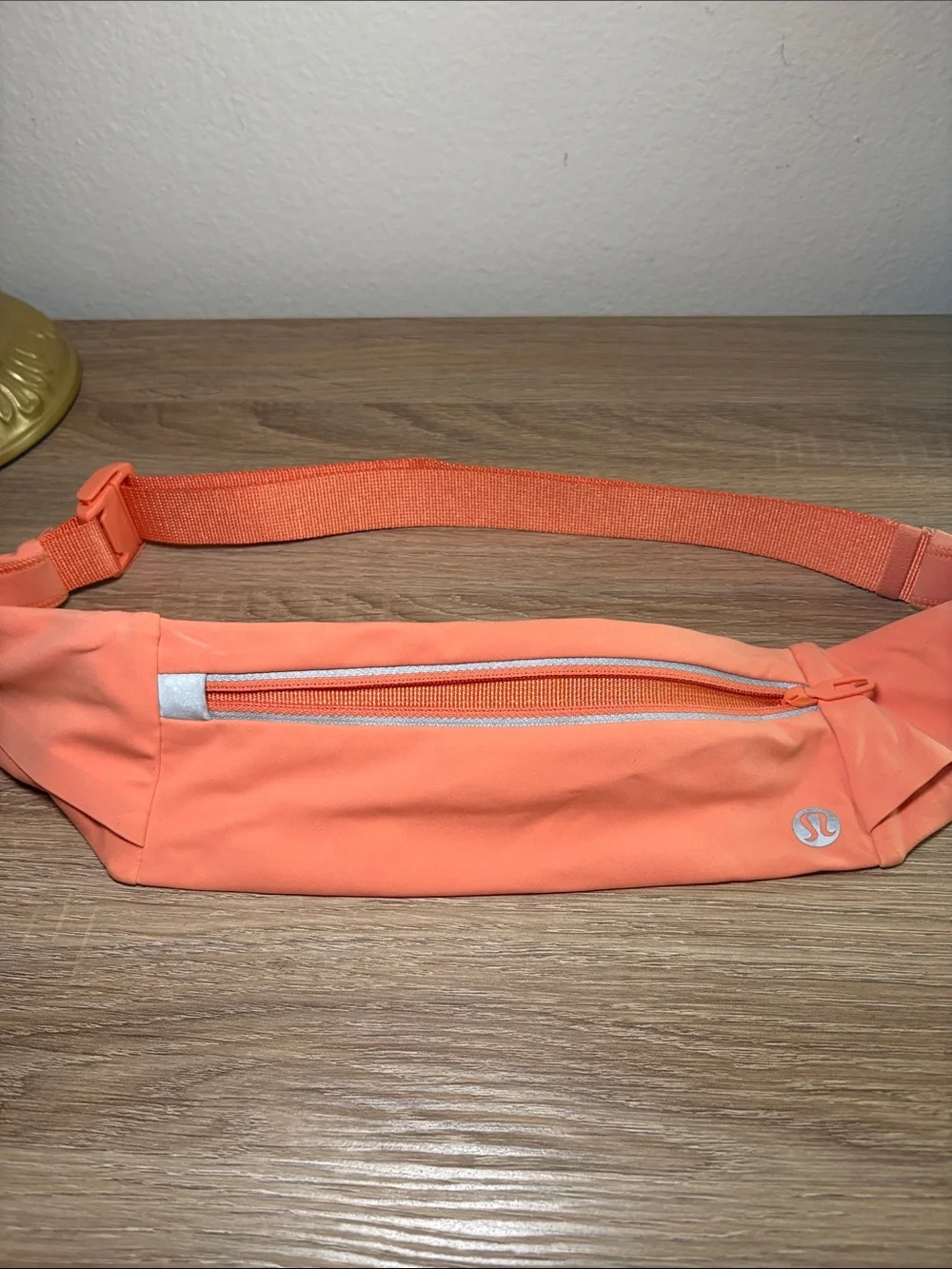 lululemon Fast and Free athletica Coral Orange Slim Waist Pouch